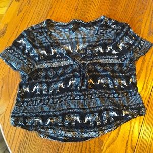 Drawstring crop top